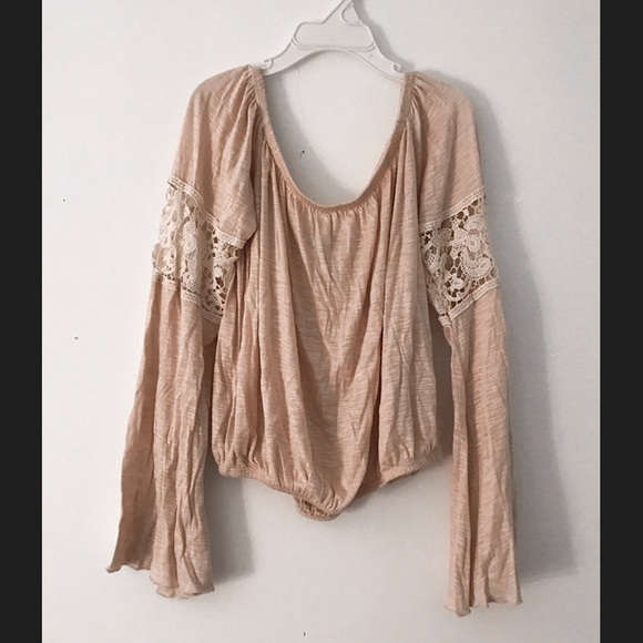 off the shoulder blouse with lace detailing - Picture 1 of 4